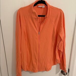 Athleta Zip Up Womens 2X Orange Jacket.